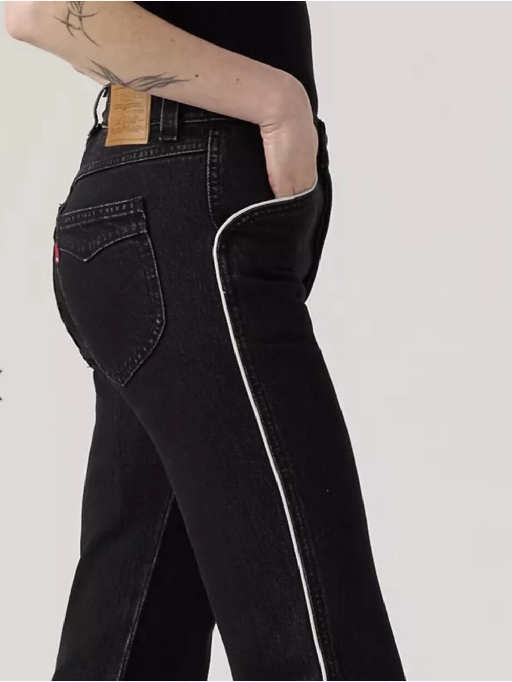 Levi's Wedgie Bootcut Jeans with White Side Piping Rockabilly Western